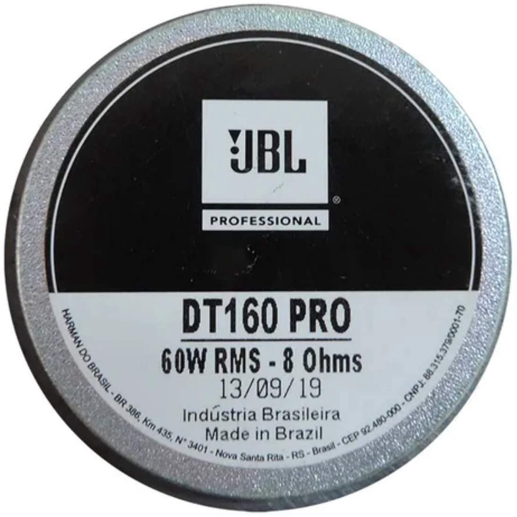 Driver Corneta Jbl Dt160 Pro Selenium 60w Rms 8 Ohms - Spare Parts and Accessories for Vehicles