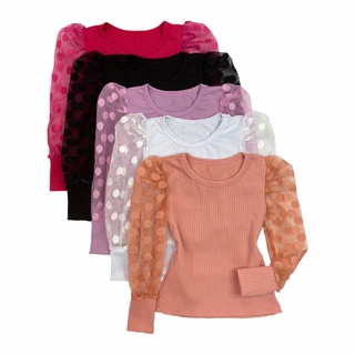 Blusa Infantil Manga Bufante Tule Princesa Transparente Luxo em Oferta na Shopee
