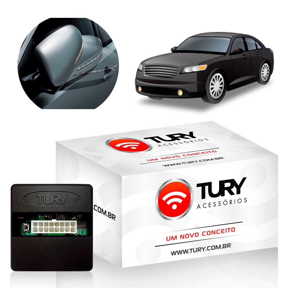 Módulo Tury Retrovisor Rebatimento Mitsubishi Toyota Subaru em Oferta na Shopee