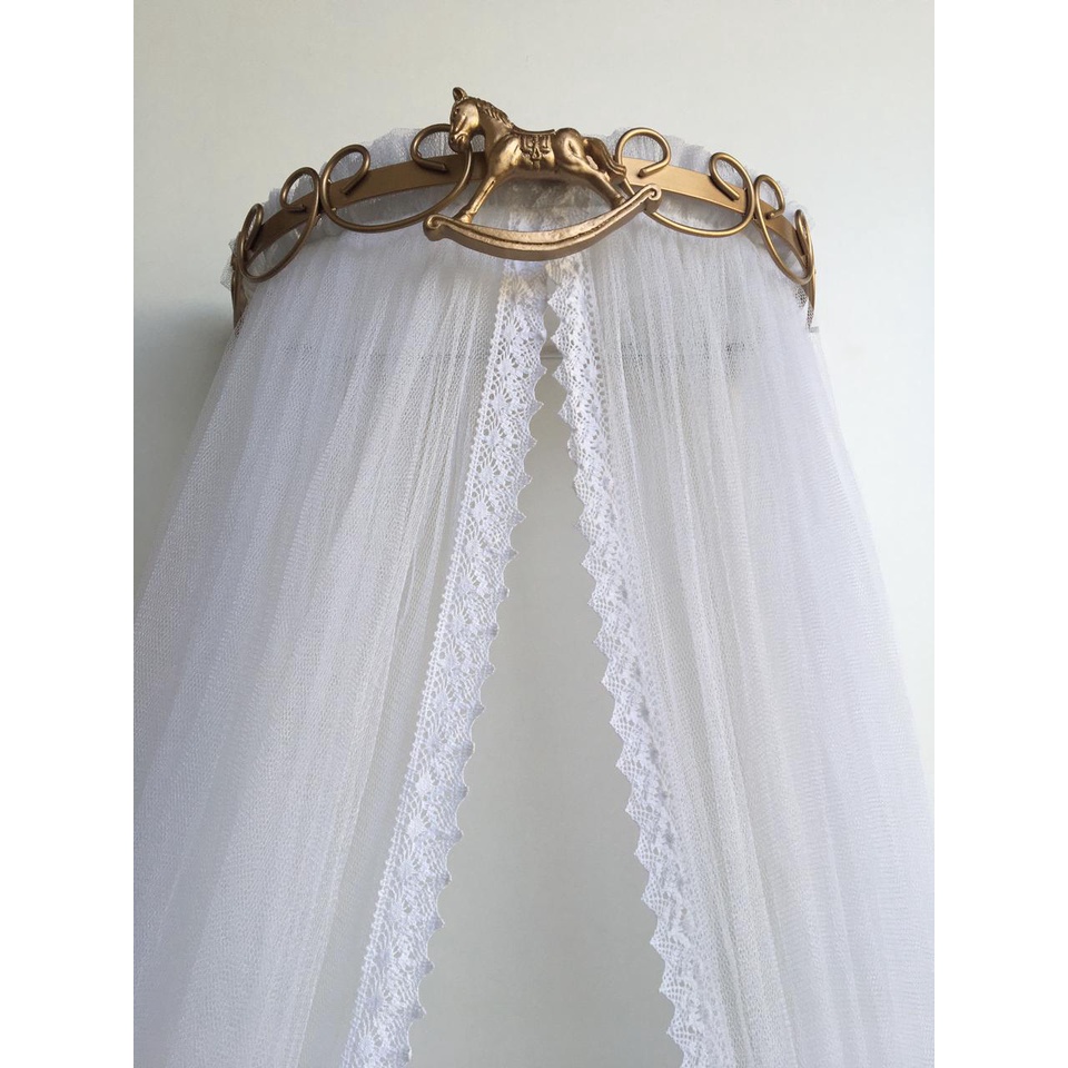 Dossel Cavalo Cavalinho de Balanço Menino e Mosquiteiro Berço