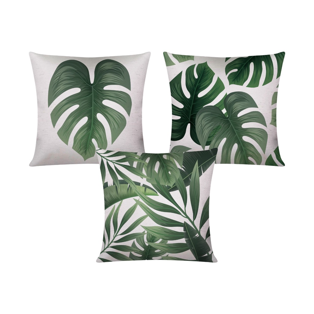 Kit 03 Capas de Almofada Decorativas Modern Pictury Costela de Adão em Oferta na Shopee