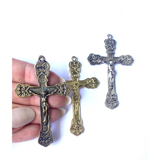 Cruz Grande Para Terço Nº 67 (5 Unidades) em Oferta na Shopee