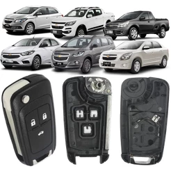 Capa / Carcaça Chave Canivete GM Chevrolet Onix Cobalt Cruze Celta S-10 Spin 3 Botões