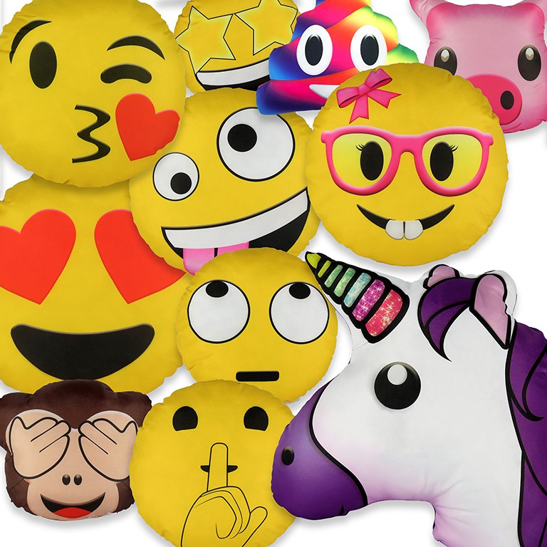 Almofada Emoji Cheia 34X34cm Whatsapp Vários modelos | Shopee Brasil