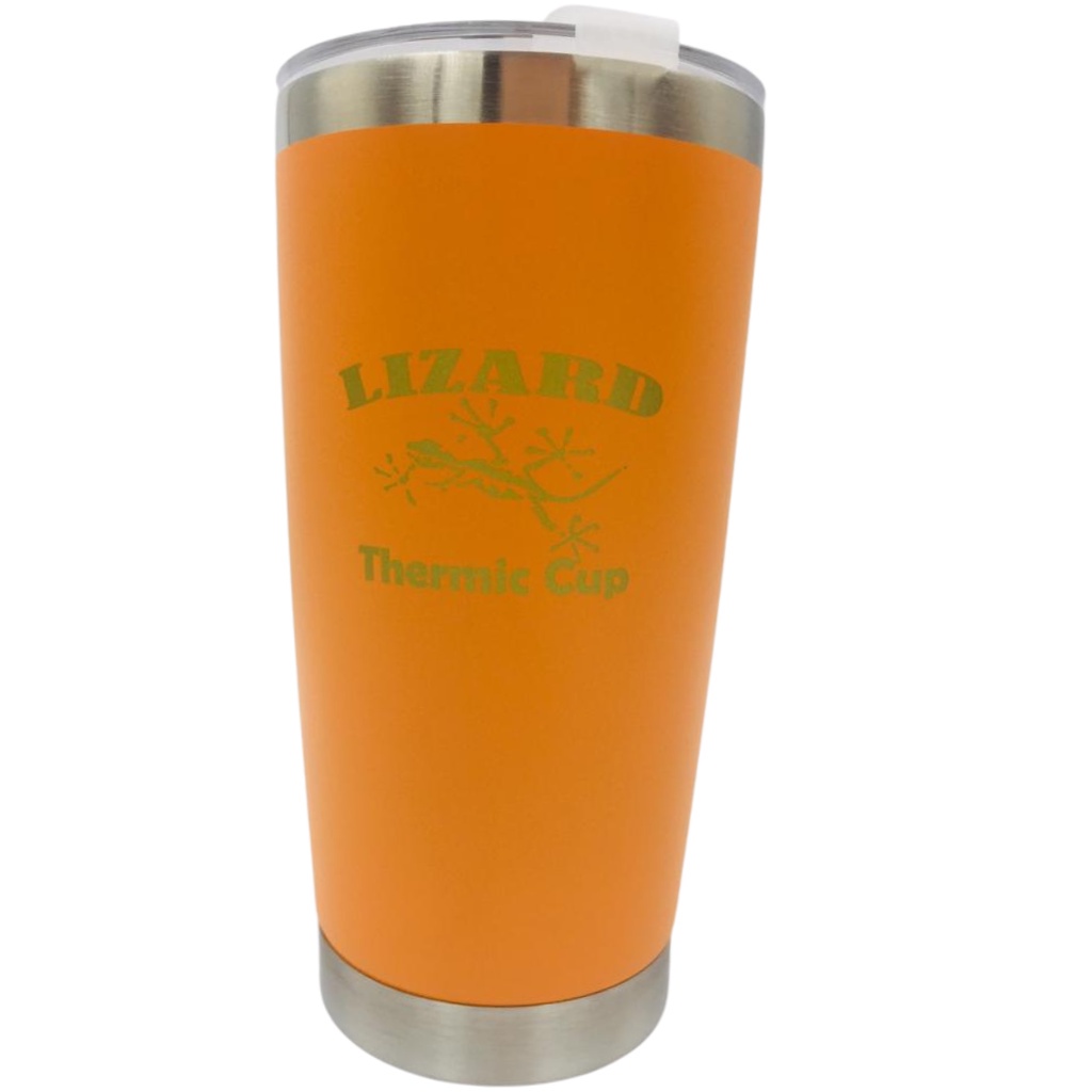 Copo Termico Ciclismo Pesca Cerveja Lizard Laranja 500 Ml