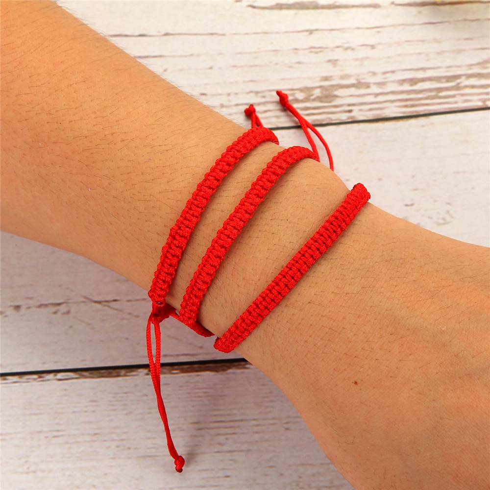 pulseira fita vermelha cabala kabbalah ajustável proteção amuleto sorte  macrame com oração de são Cipriano