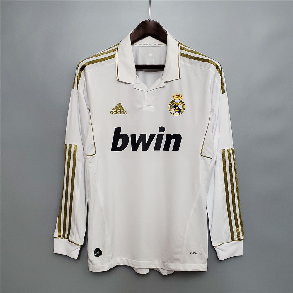 2011 2012 Retro Real Madrid Manga Comprida Início Camisa