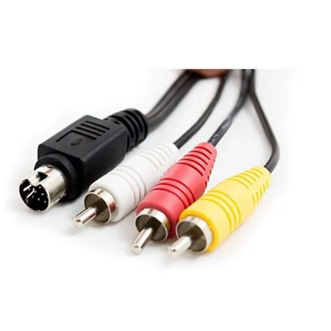 Kit 10 Cabos de Áudio e Vídeo Aparelho SKY S14 (Mini Din - AV) - Padrão Áudio e Vídeo X Mini Din