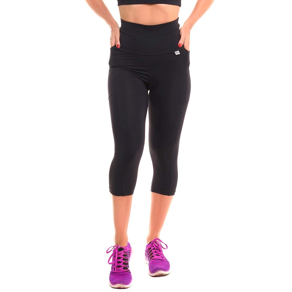 Calça Legging Corsário Run Black Snd Fitness em Oferta na Shopee