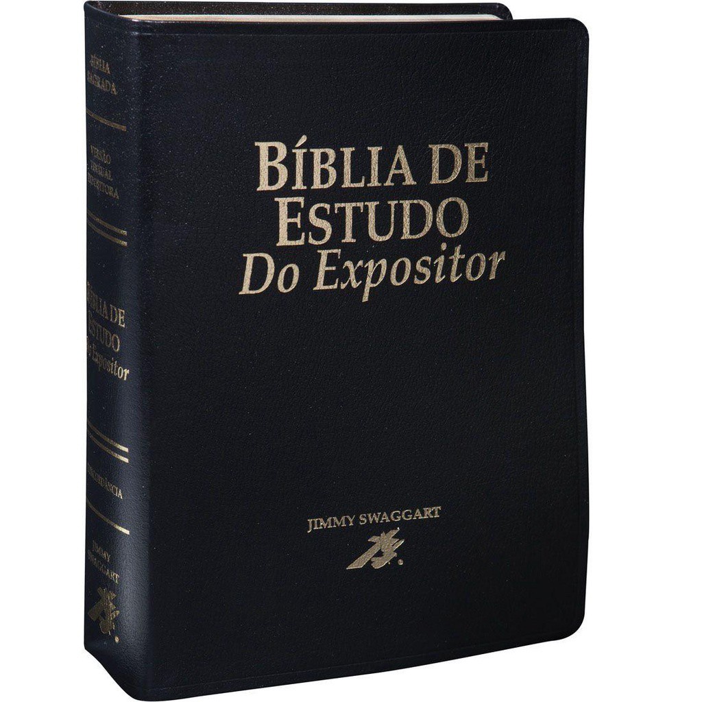 Bíblia de Estudo do Expositor | Nova Versão Textual Expositora | Letra Normal | Couro Bonded | Preta em Oferta na Shopee