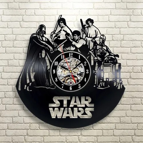 Star Wars 15 - Relógio Disco De Vinil Decoração