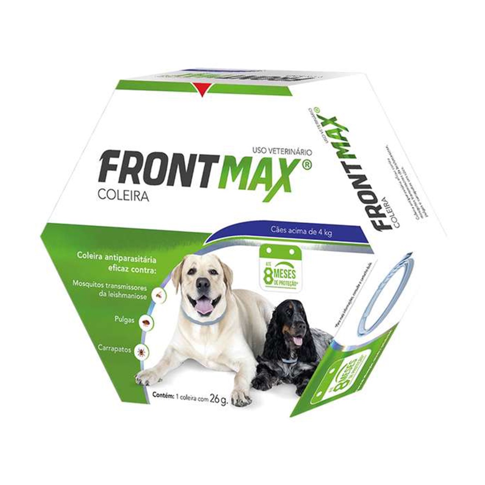 Coleira Antiparasitária Frontmax Cães Vetoquinol - 26g em Oferta na Shopee