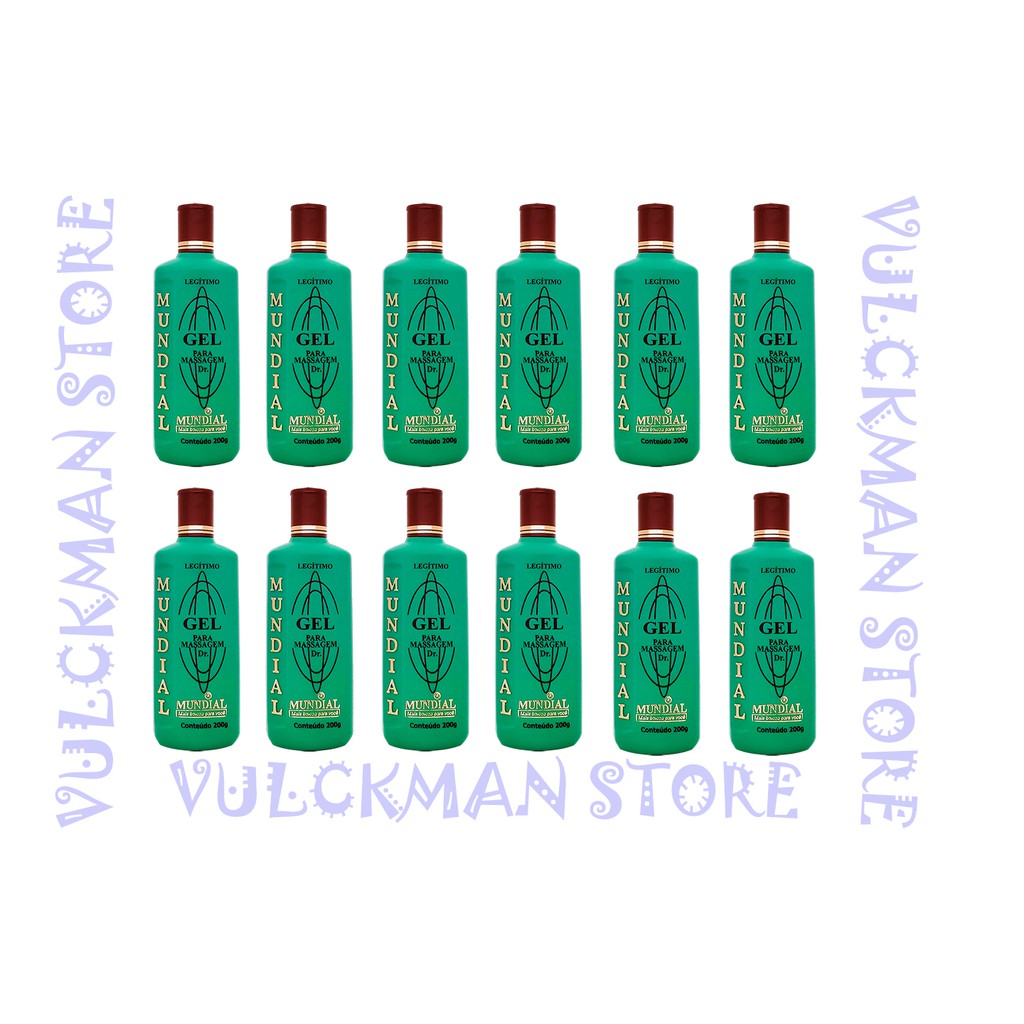 Gel Para Massagem Mundial 200g Legítimo - 12 Unidades - Original