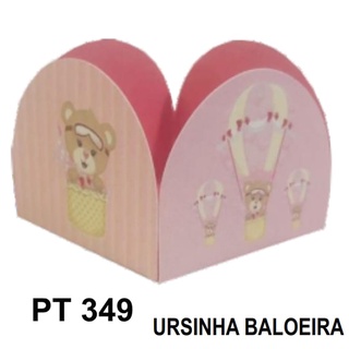 50 Formninhas Para Doce Festa  Ursinha Baloeira Pt349   (Jango) em Oferta na Shopee