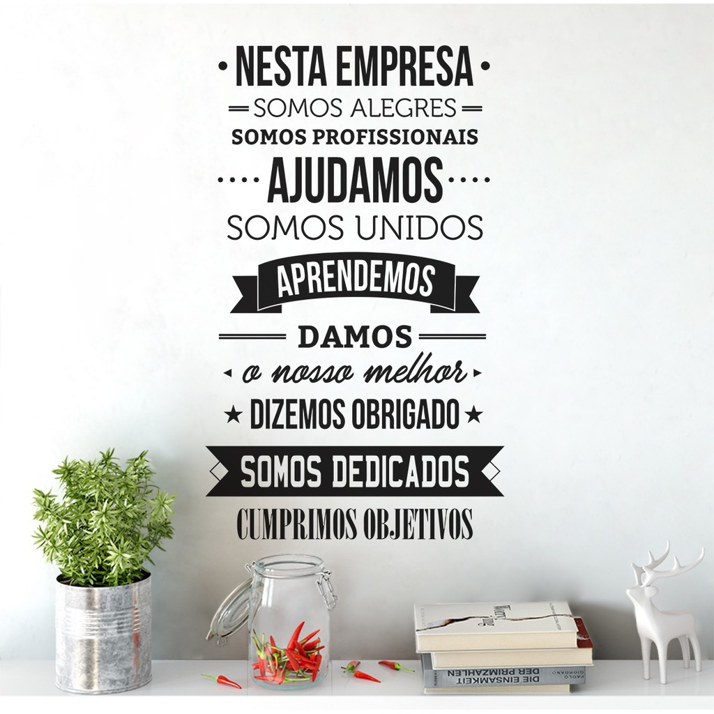 Adesivo Parede Decorativo Frase Nesta Empresa - Home & Living