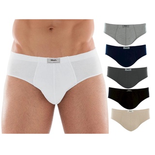 Cueca Mash Slip Basic 74.58 Anatômica Cós Elástico 100% Algodão