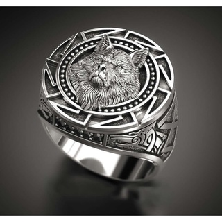 SEUSUK Novo Clássico De Jóias Dominando A Cabeça De Lobo Anel De Temperamento Da Moda