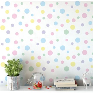 Papel De Parede Adesivo Poa Colorido Bolinhas Infantil Lavável
