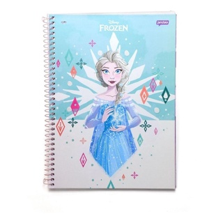 Caderno Espiral Disney Frozen Jandaia 1 Materia 80 Folhas