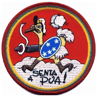 Patch bordado Senta Pua oficial - FEB força expedicionária brasileira com carrapicho ou sem carrapicho, para costurar ou termocolante