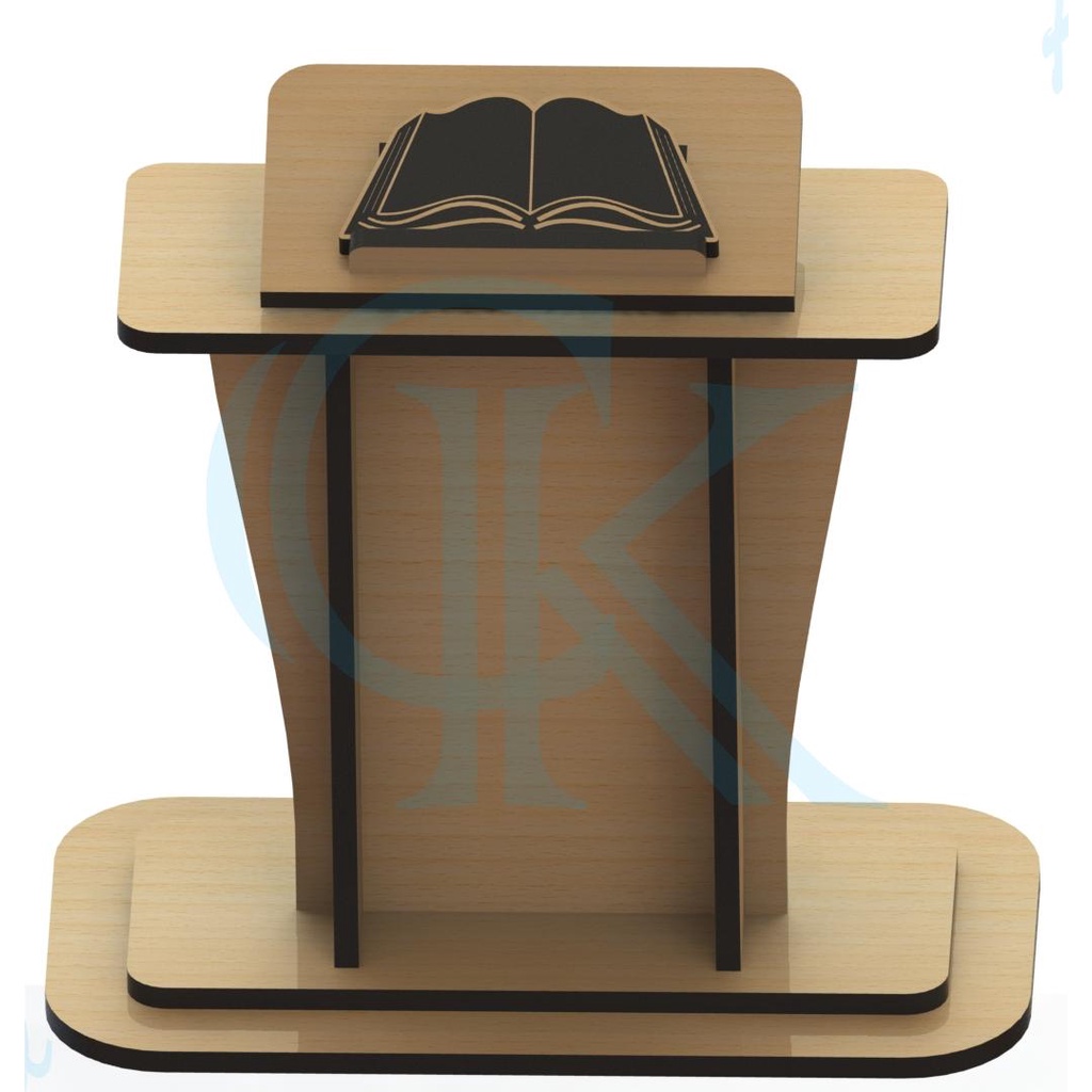 Kit 10 Púlpito Miniatura Decorativo em Mdf 3mm cru
