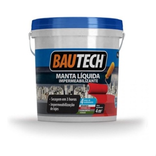 Bautech Manta Liquida 4kg Impermeabilizante Laje Telha Chão em Oferta na Shopee