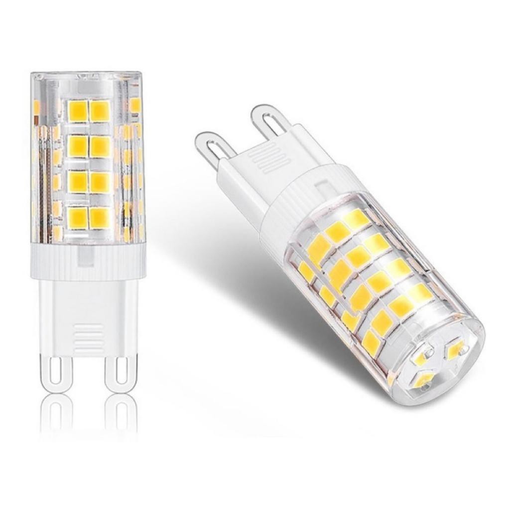 4 Lâmpadas Halopim G9 Led 5w Para Lustres E Arandelas Branco frio e 2 soquete para Lampada g9 ralopin com rabicho