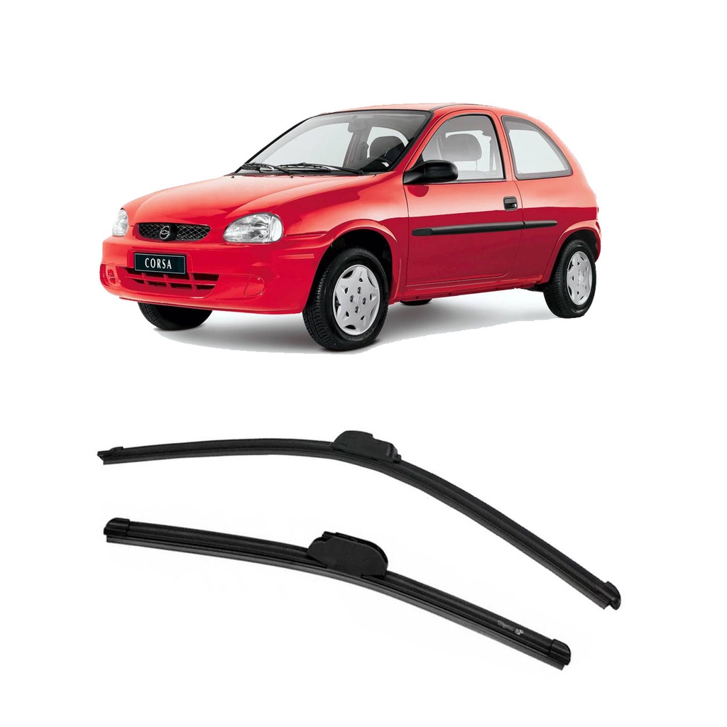 Kit Palheta Chevrolet GM Corsa Wagon Sedam Pick Up1994 a 2002 Limpador Parabrisa Silicone