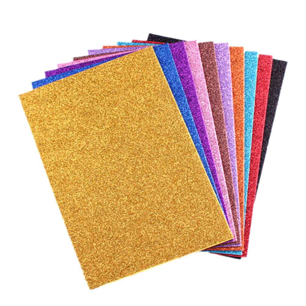 Folha EVA Glitter - 60x40cm - 1,8mm - Pacote c/5 unidades