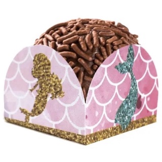 KIT Forminhas 4 Pétalas Média Sereia Para Doces Festas Aniversários 72.3.... em Oferta na Shopee