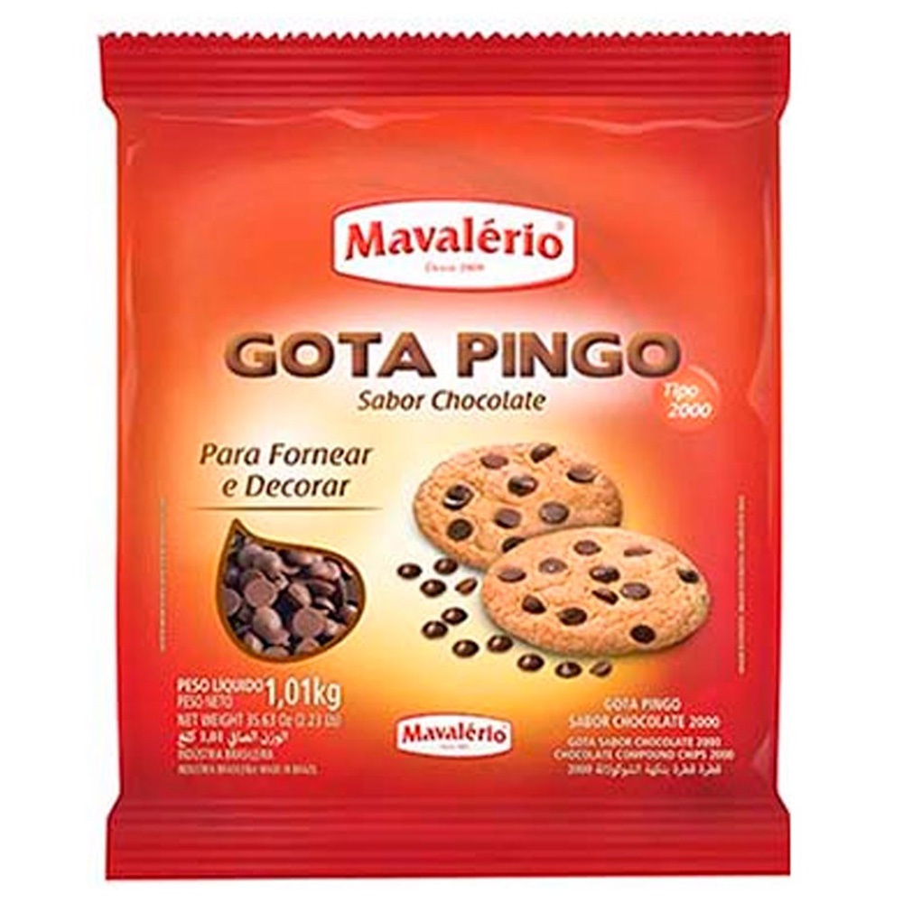 Gota Pingo Sabor Chocolate Tipo 2000 1,01kg - Mavalerio