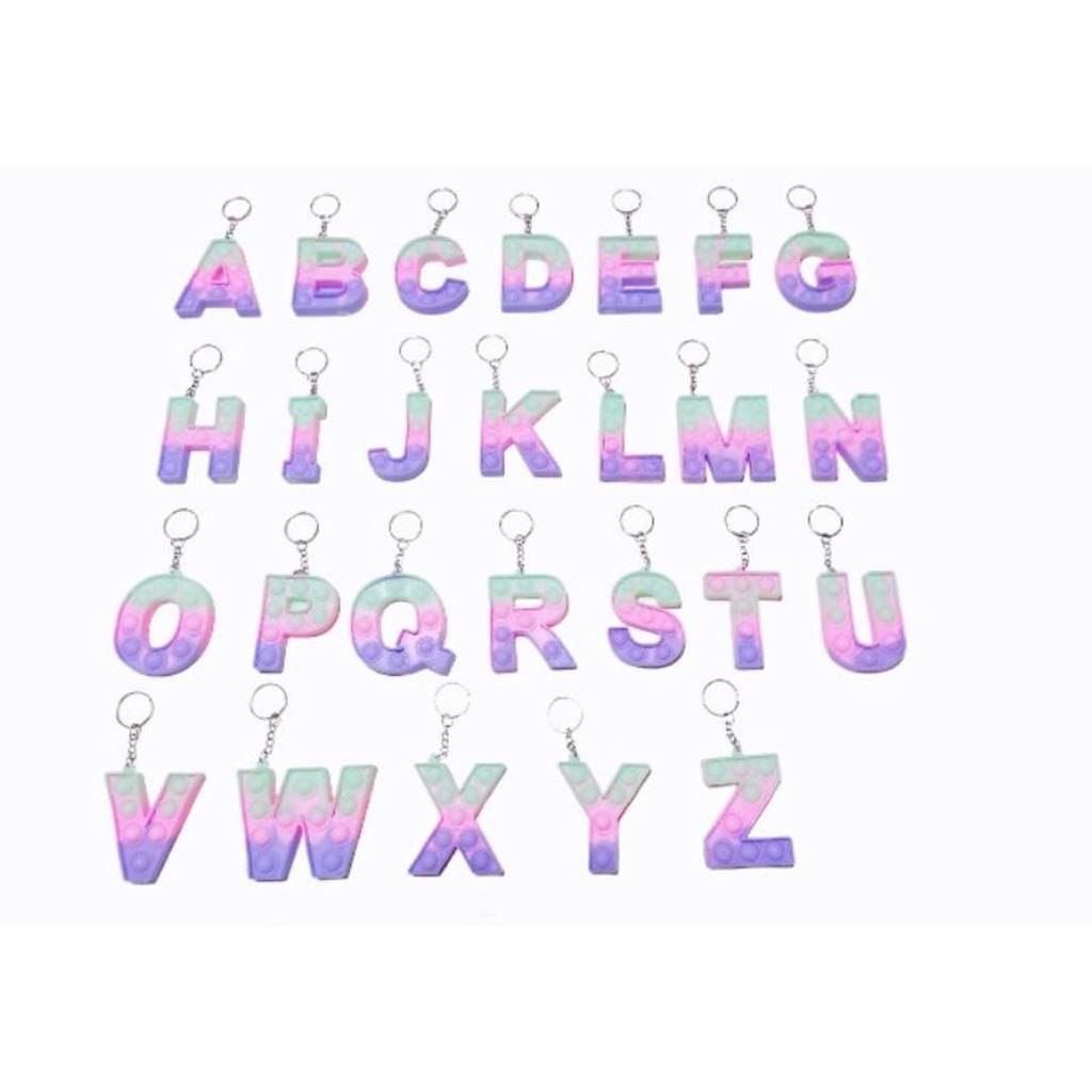 Chaveiro de Letras Pop It Envio Imediato Pronta Entrega Loja Oficial Shopee