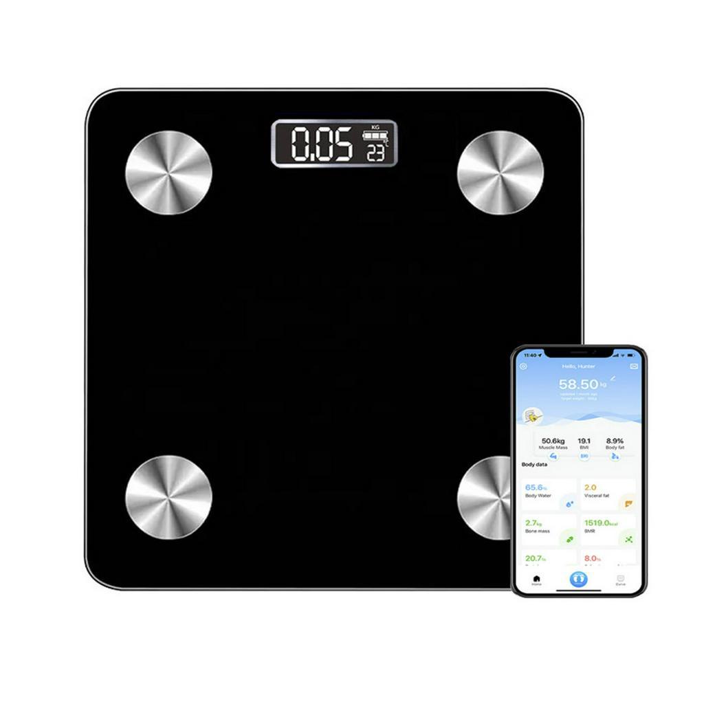 Balança Digital Pessoal Corporal Banheiro Bioimpedancia Aplicativo Bluetooth 180 Kg FITMETRIA