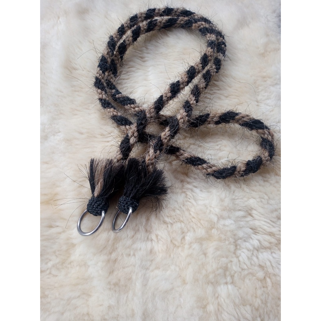 Rédea para cavalo de crina argola em aço inox+ biqueira em couro em Oferta na Shopee