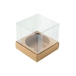 Caixa Mini Bolo G (8cm x 8cm x 8cm) Kraft 10 unidades Assk Rizzo Embalagens