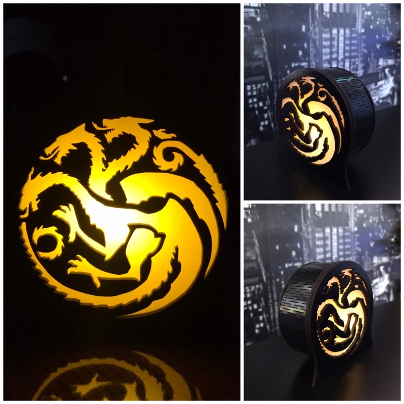 Luminária Game of Thrones - House of the Dragon - Targaryen