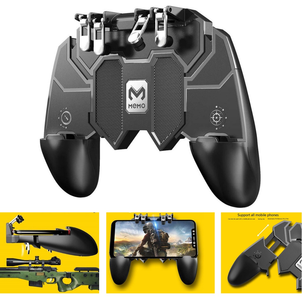 Controle Gamepad Para Celular AK66 Pubg Com Gatilhos IOS / Android Joystick