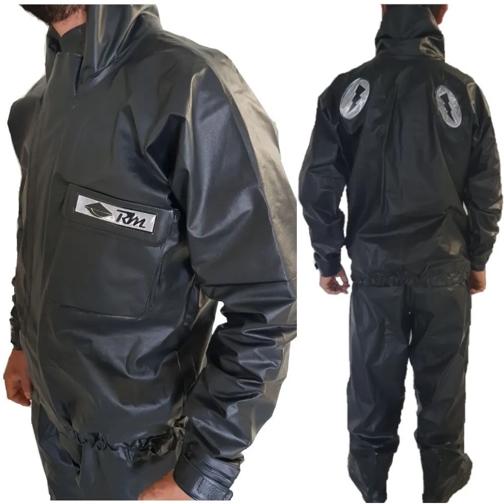 Capa De Chuva Motoboy Motociclista Calça Jaqueta Poliéster