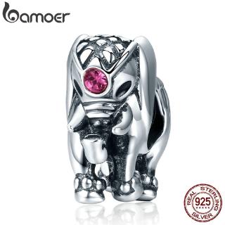 Bamoer 925 Contas De Prata Real Voador Dumbo Tailândia Elefante Da Sorte Encantos Fit Pulseiras Jóias Scc321