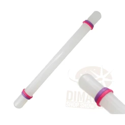 Rolo Nivelador Maciço Alisador 30 cm com 4 peças de Aneis Confeitaria