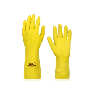 Luva Latex Amarela Multiuso Limpeza/ jardinagem/manutenção Volk