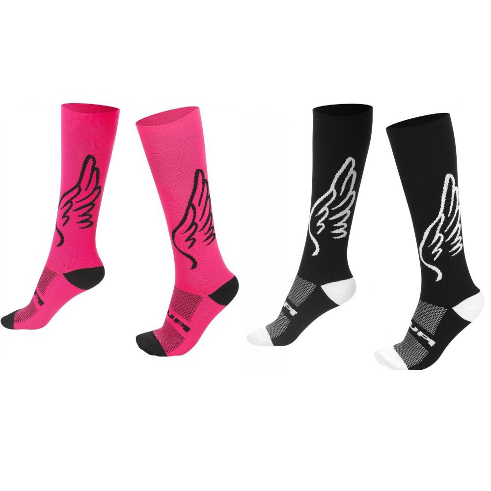 Kit 02 Pares Meia Corrida Ciclismo HUPI Cano Longo Semi Compressiva Asas em Oferta na Shopee