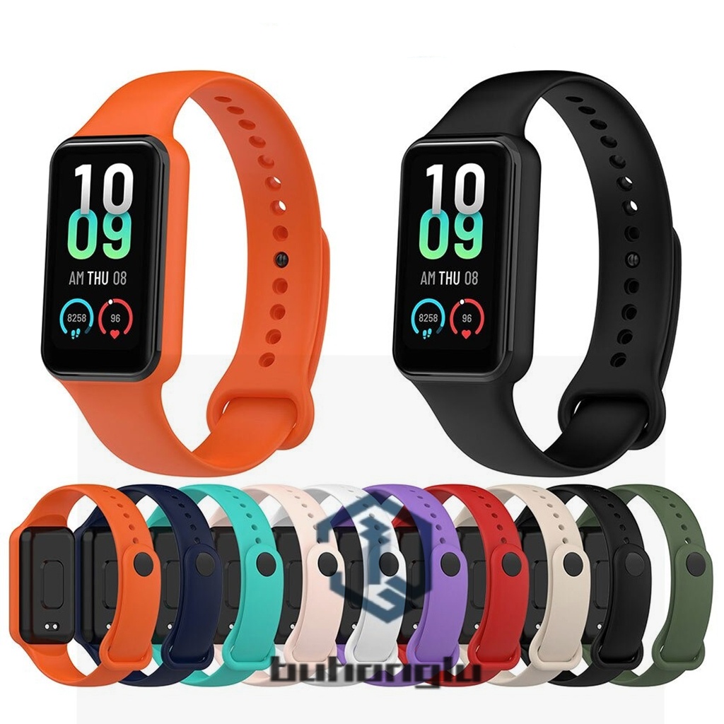 Pulseira Silicone WatchStrap Para Huami Amazfit Band 7 SmartWatch Soprt band7 Fivela Nova