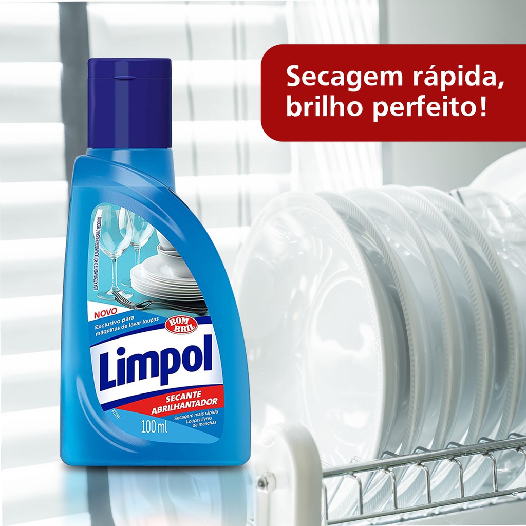 Secante para Lava Louça 100ml Limpol - Abrilhantador Bombril