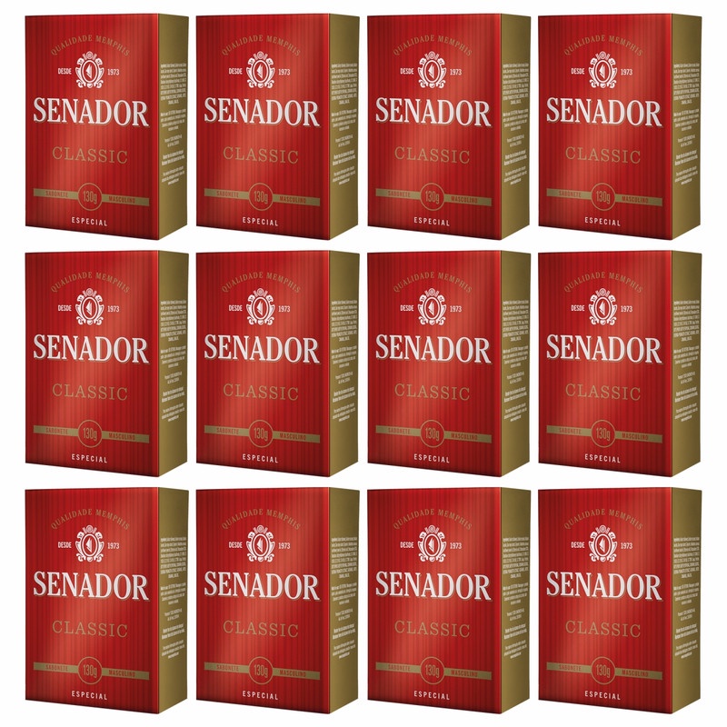 Kit 12 Sabonetes Senador Classic Especial 130g