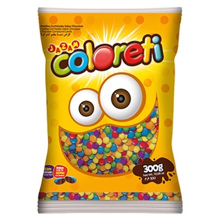 Confeito Chocolate Colorido Coloreti 300g - Jazam