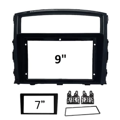 Moldura 9" e 7" Mitsubishi Pajero Full 10/20 - Preta