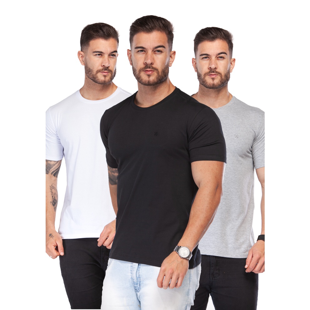 Camiseta Básica Slim Fit De Algodão Premium