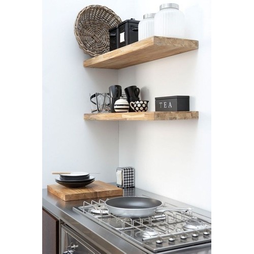 Kit 2 Prateleiras 70x20 Suporte Invisível Madeira Maciça