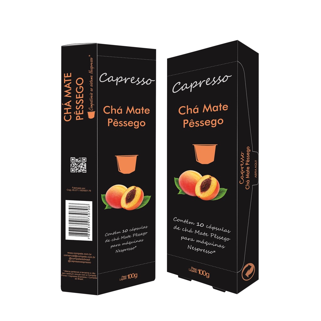 Cápsula Nespresso Chá Mate Pêssego Capresso 10 Unidades em Oferta na Shopee